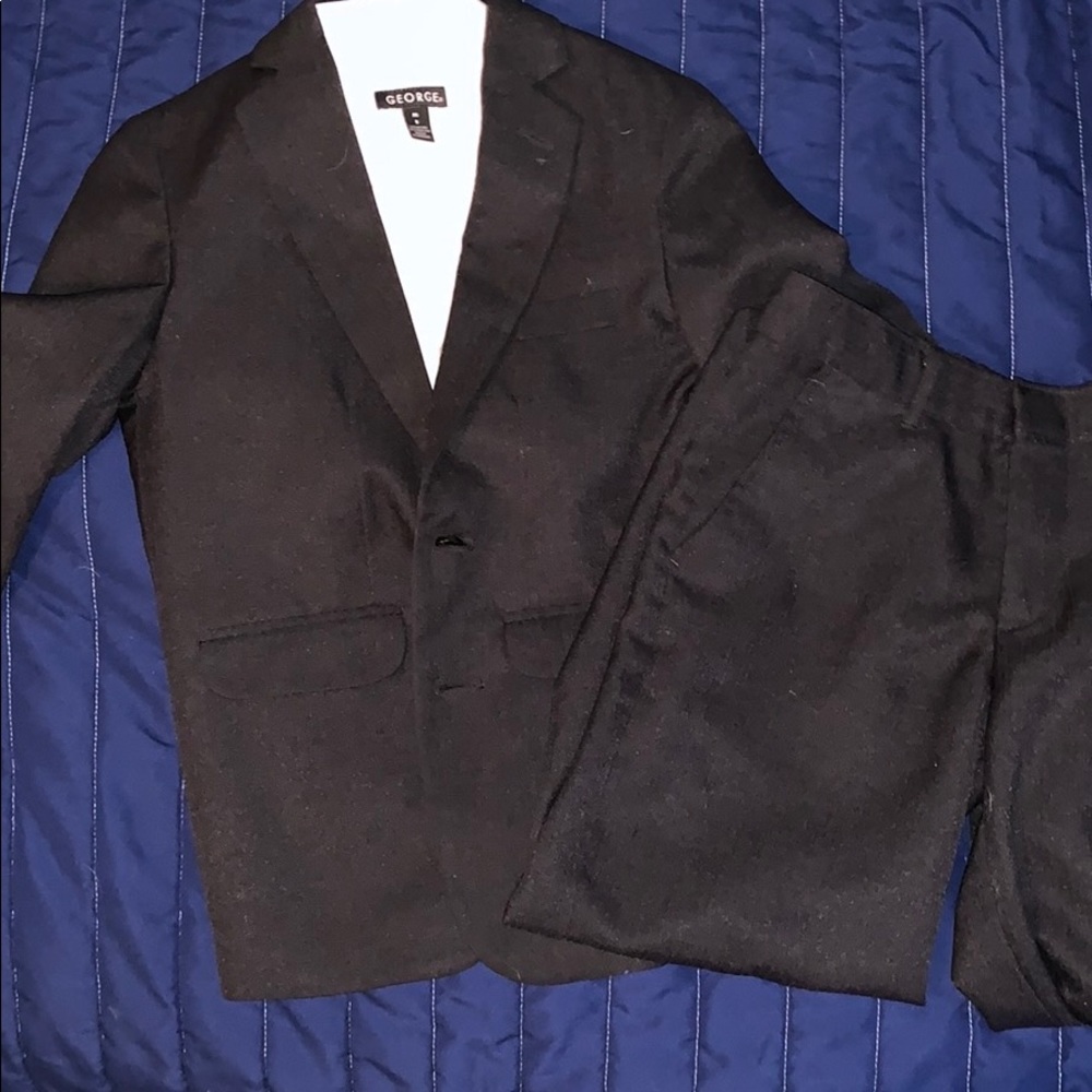Boys Dockers Black Suit and White Shirt